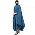 Designer Irani Kaftan with chikan embroidery- French Blue Designer Irani Kaftan with chikan embroidery- French Blue